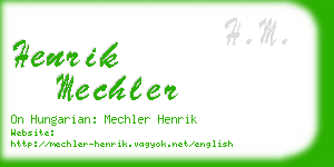 henrik mechler business card